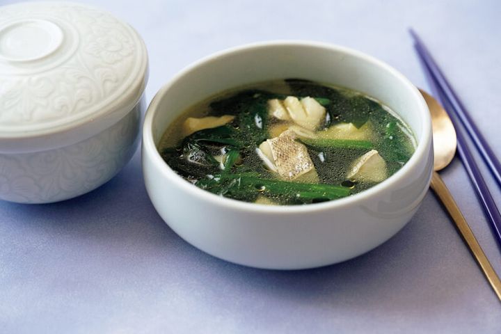 【たらとわかめが主役】 たらとわかめの韓国風スープ