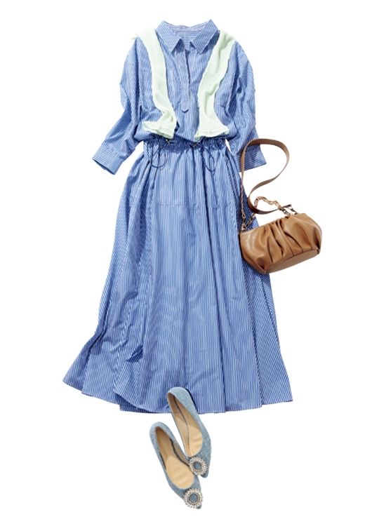 きちんと＆楽ちんな爽やか通勤コーデ