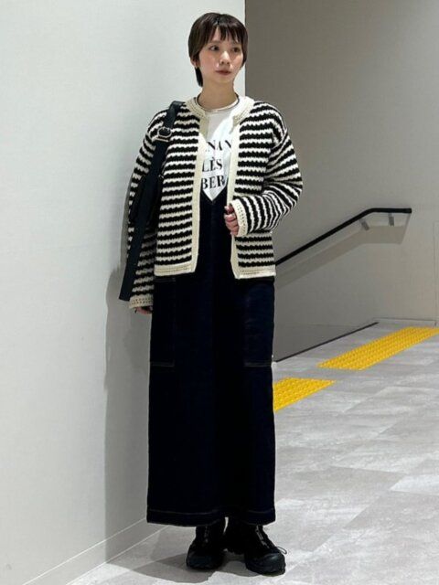 ボーダートップスのコーデ3