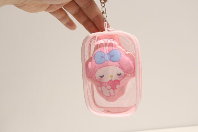 ダイソー ミニビニールケース（CIS、ダスティローズ、マチ付） 使用例 マスコット