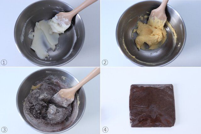 ココアクッキー生地を作る