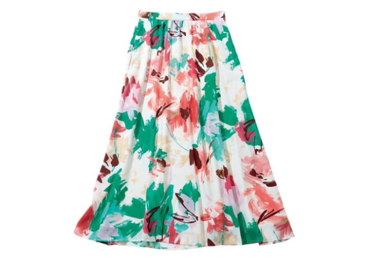 花柄フレアスカート