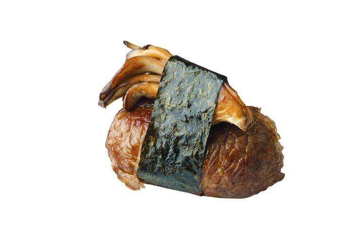 オートミールご飯で牛肉巻きおにぎり