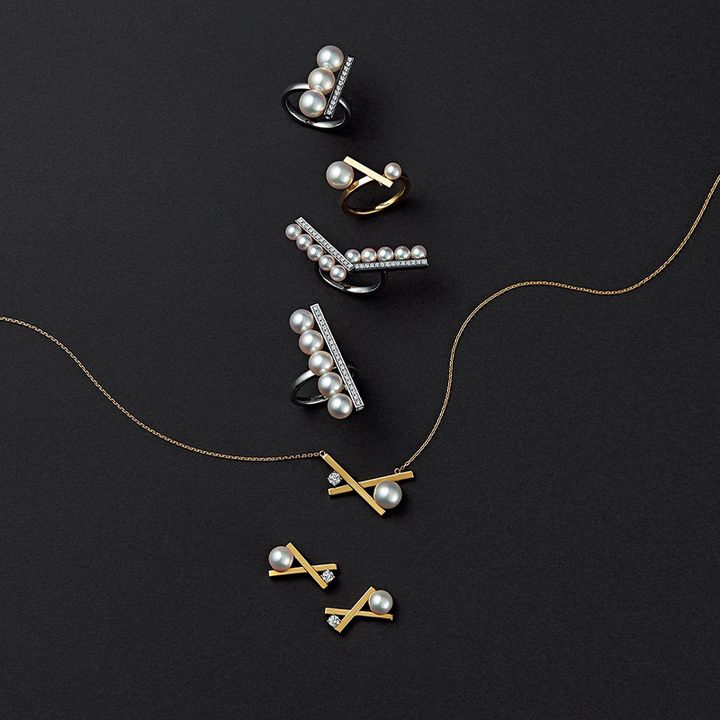 TASAKIのバランスシリーズのリングとネックレスとピアス