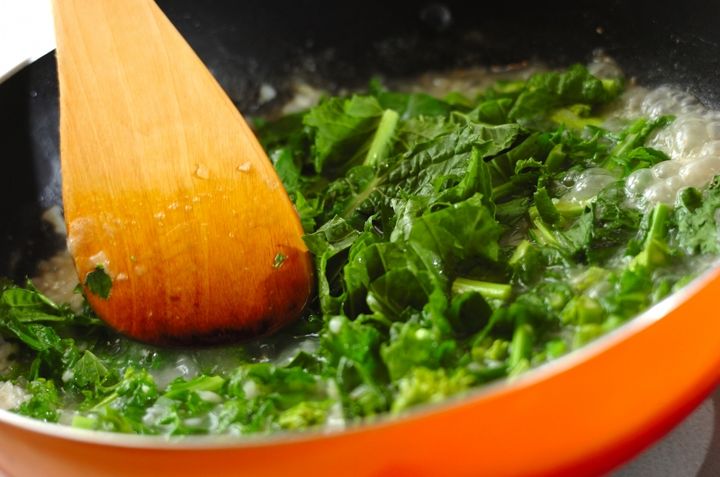 アサリと菜の花のリゾットの作り方4