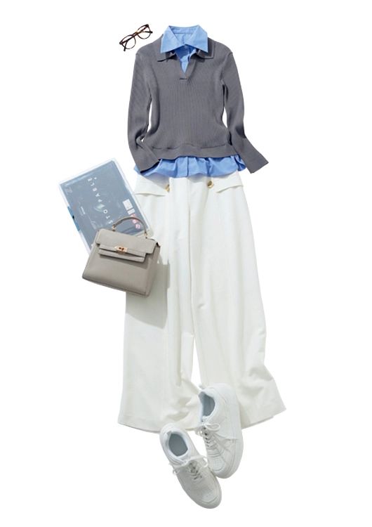 こなれパンツとつくるコンサバ通勤コーデ