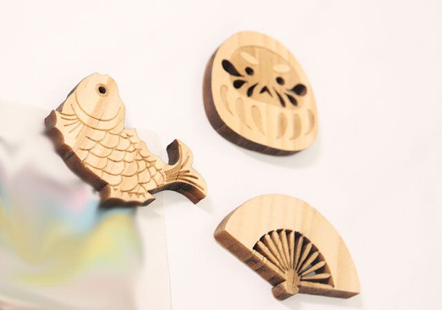 木製マグネット（鯛） 使用例