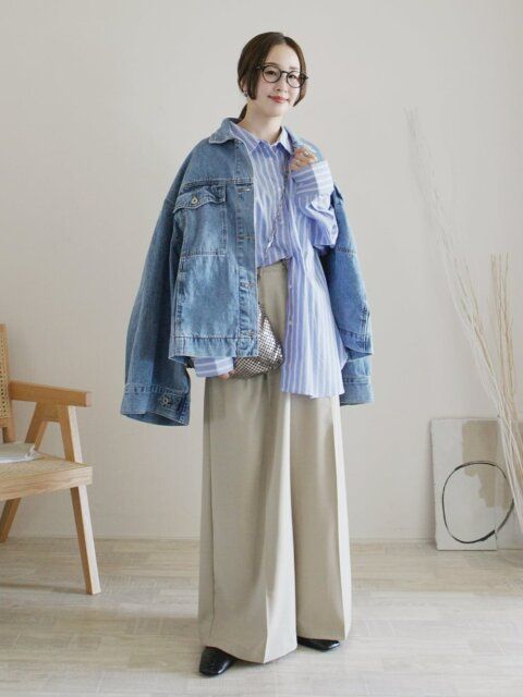 デニムジャケットコーデ3