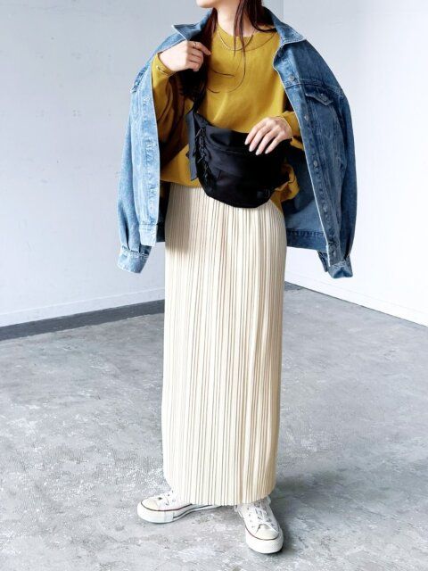 デニムジャケットコーデ2