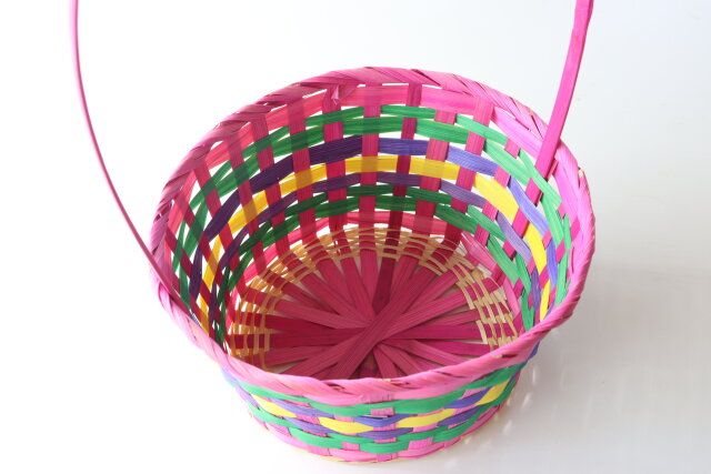 イースター竹バスケット（取っ手付、カラーB） 仕様