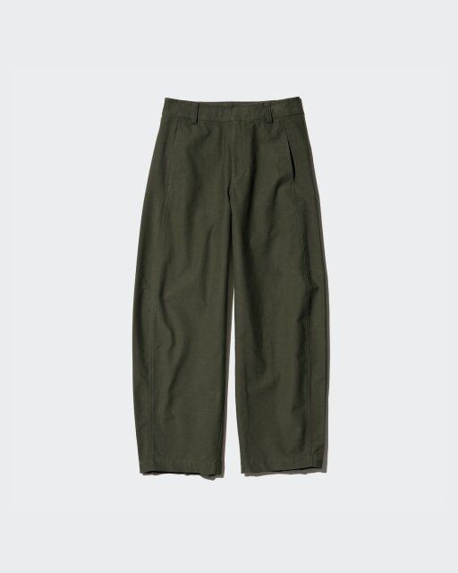 ユニクロ ジャージーバレルレッグパンツ OLIVE