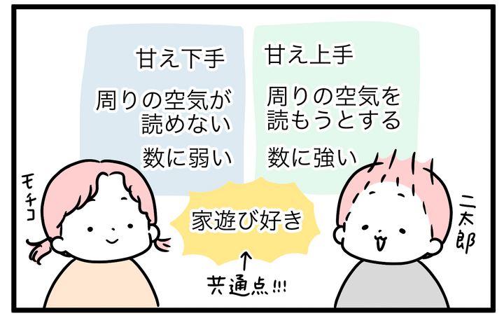 ちなみに第二子の二太郎と私の共通点は…、「家遊びが好き」くらい!?