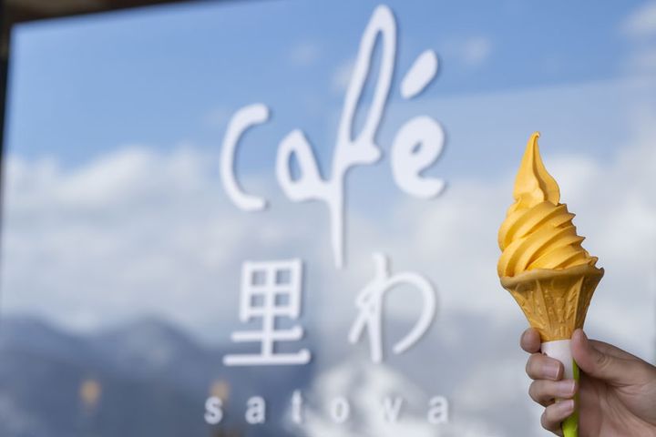 ソフトクリームの「スノーキャロット」420円