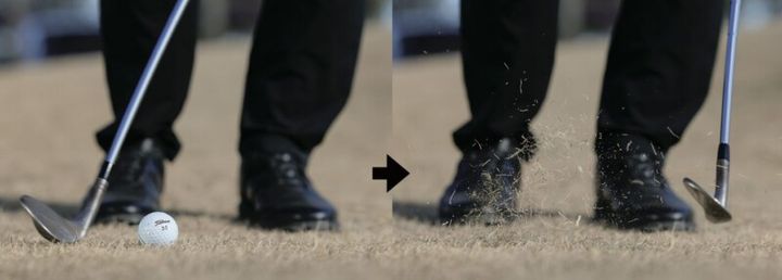 アプローチでミスを防ぐ打ち方！「ヘッドの最下点はボールの先」