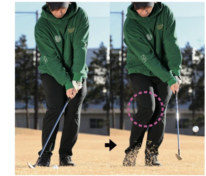 アプローチでミスを防ぐ打ち方！「ヘッドの最下点はボールの先」