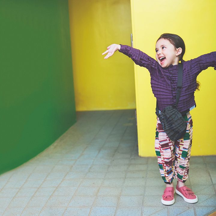 プチ・プリのプリーツ加工パンツ