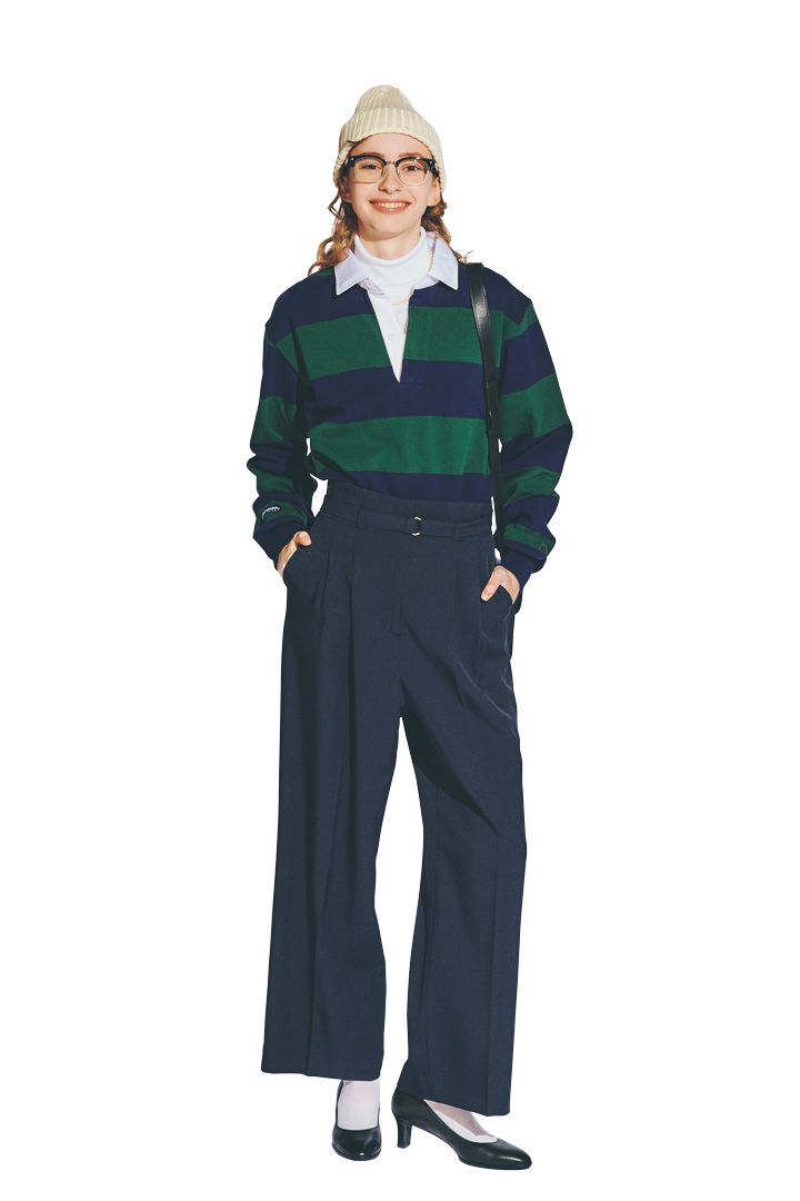 ラガーシャツ×パンプスが意外とあう！春に試したいコーデ【本日のFUDGE GIRL-3月26日】