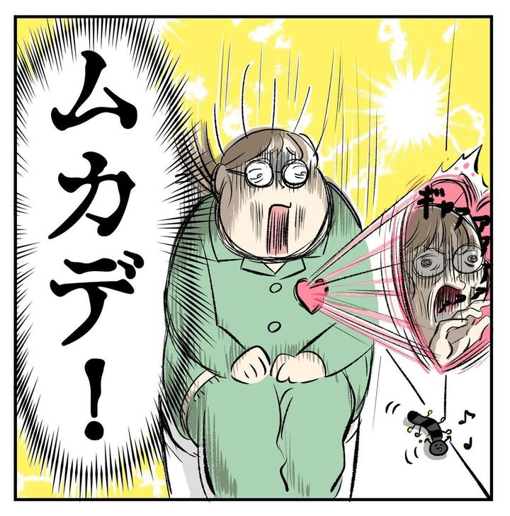 漫画「真夜中の恐怖体験」のカット（もっこさん提供）
