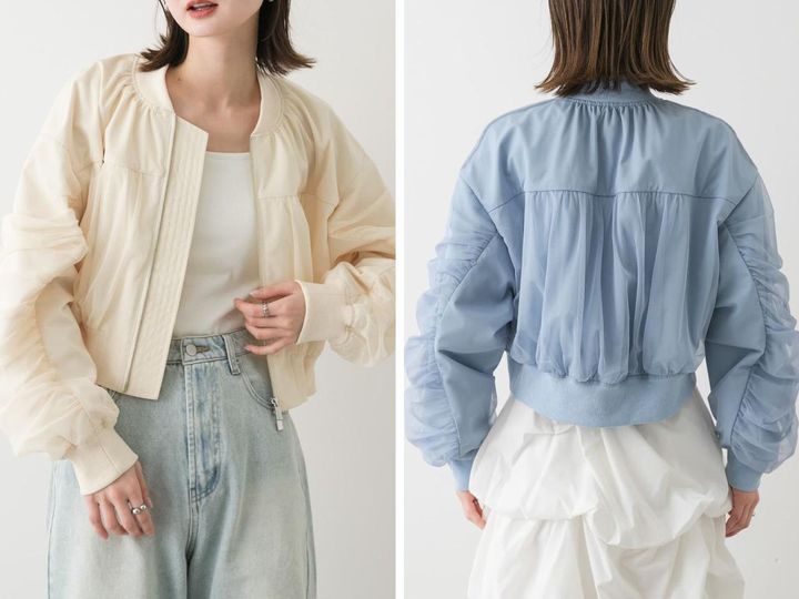 画像: 「チュールレイヤードブルゾン」￥9,900 出典：センスオブプレイス バイ アーバンリサーチ