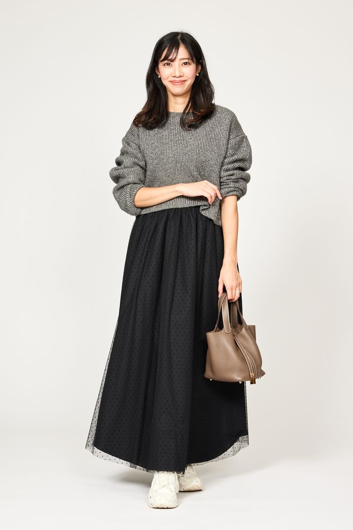 クラウドチームVERY青山美沙子の春のロンスカコーデ_前