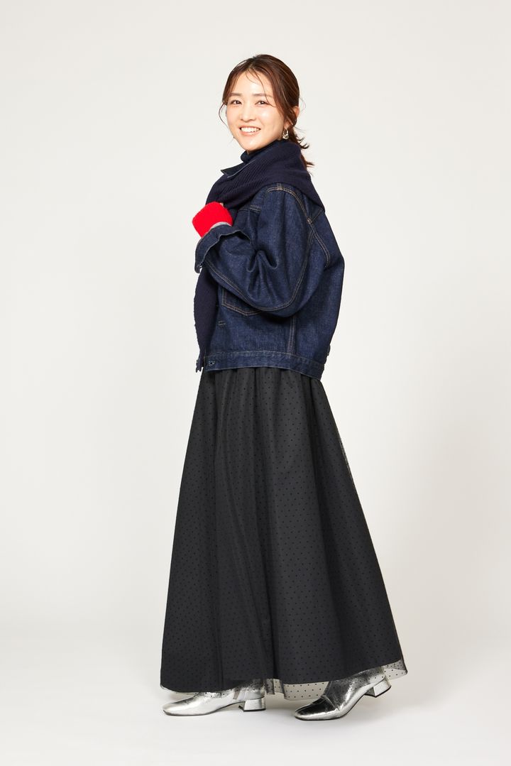 クラウドチームVERY明賀琴絵の春のロンスカコーデ_横