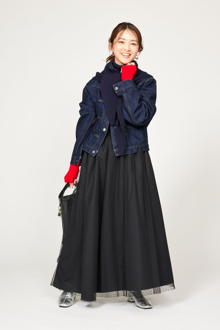 クラウドチームVERY明賀琴絵の春のロンスカコーデ_前