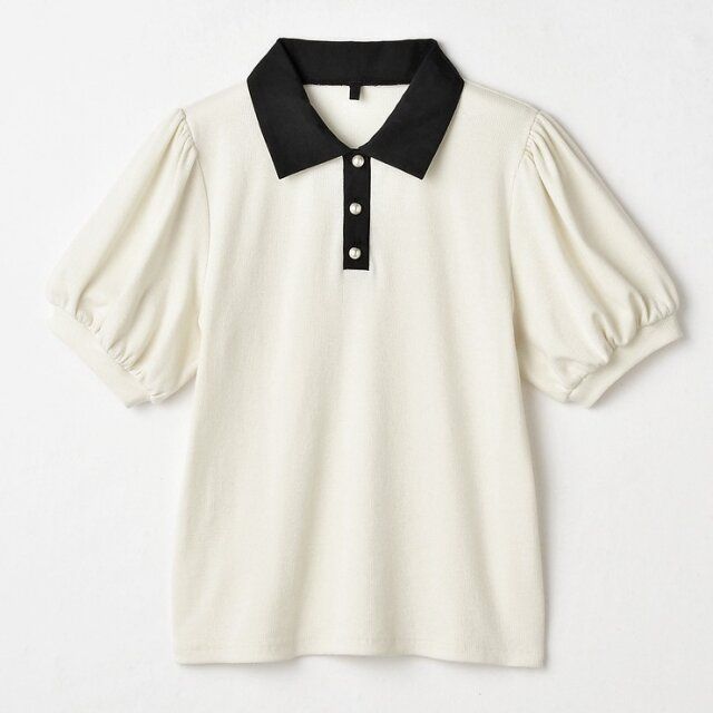 しまむらの襟配色プルオーバー