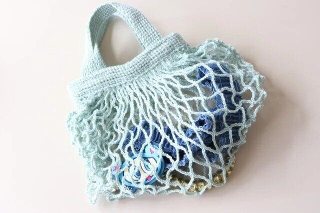 ダイソー メッシュトート（ピンク、ミント）