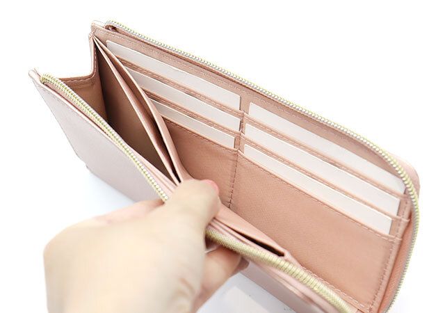 ピンク開運薄型財布付録レビューカードポケット