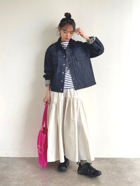 白スカートコーデ1