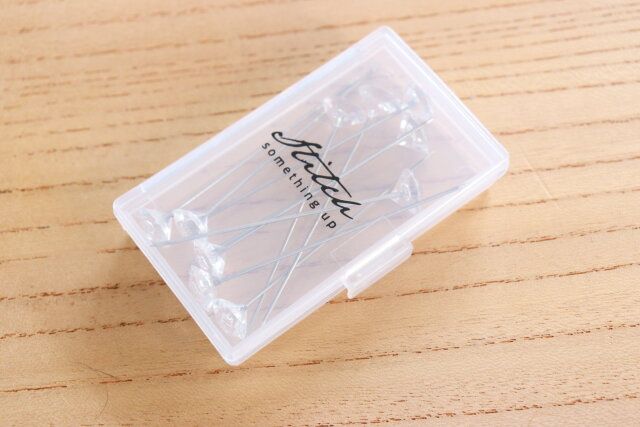 長いマチ針（クリアヘッド、10個）