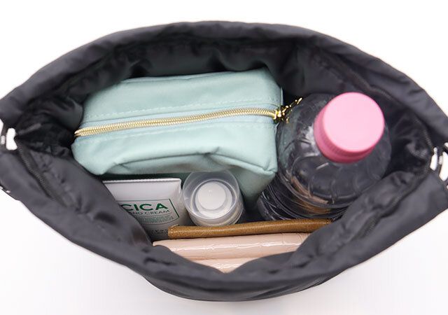 エルエルビーン黒巾着ポシェット付録レビュー500mlペットボトル入る