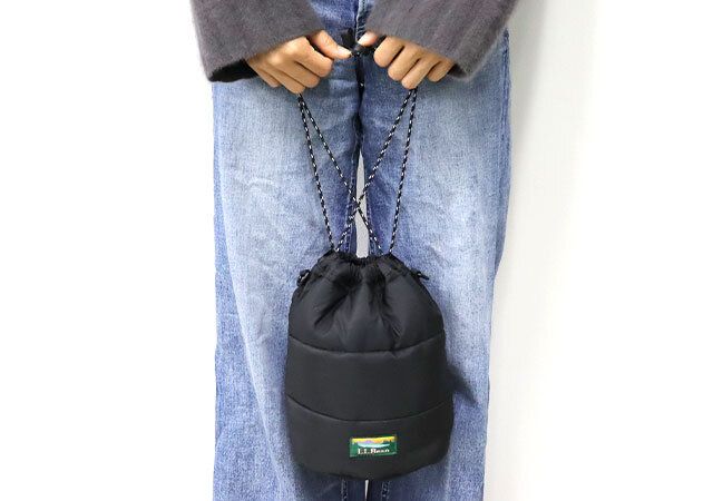 エルエルビーン黒巾着ポシェット付録レビュー春コーデ