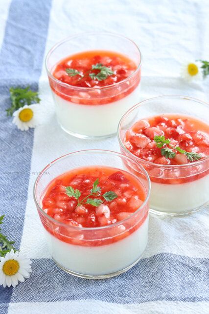 苺ミルクプリン