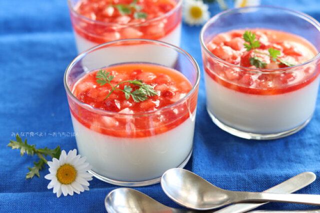 苺ミルクプリン