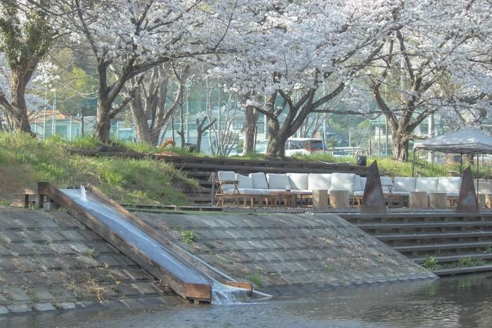 お花見サウナフェス 川床スライダー