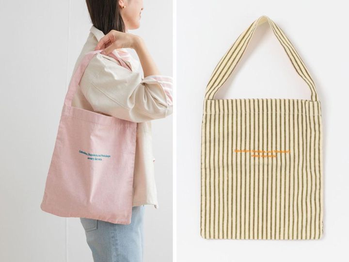 画像: 「ロゴエコバッグ」[縦36.5✕横32cm]各￥6,050【ビージ✕アーバンリサーチ ドアーズ】 出典：アーバンリサーチ ドアーズ