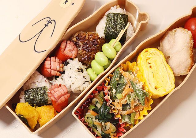 ダイソー 弁当箱（ダイカット、二段式） 使用例