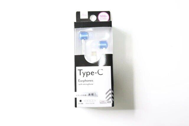 ダイソー Type-Cイヤホン（マイク付、003） パッケージ