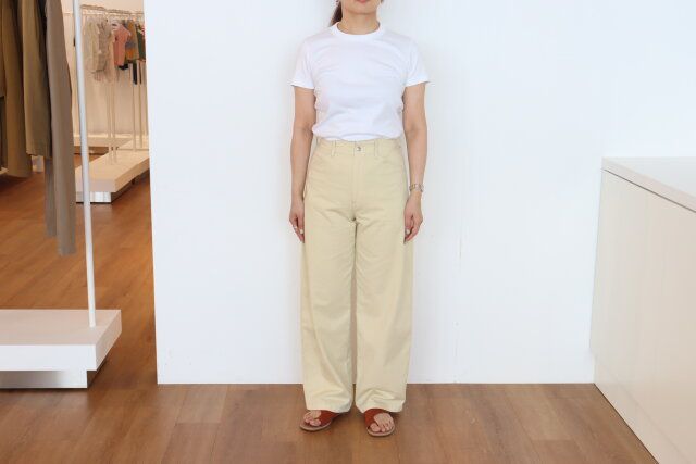 ユニクロユーのコットンワイドパンツ6
