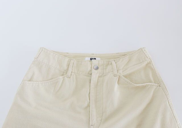 ユニクロユーのコットンワイドパンツ3