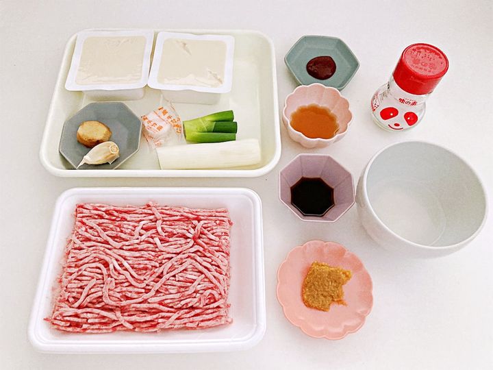 麻婆豆腐の材料