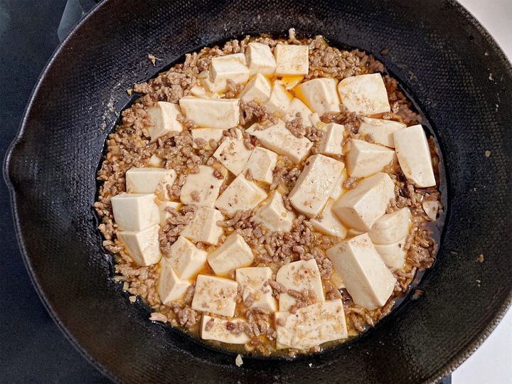 煮込んだ麻婆豆腐