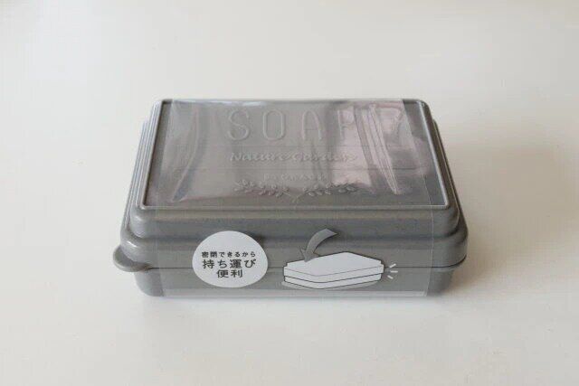 ダイソーのストーン風石けん箱のパッケージ