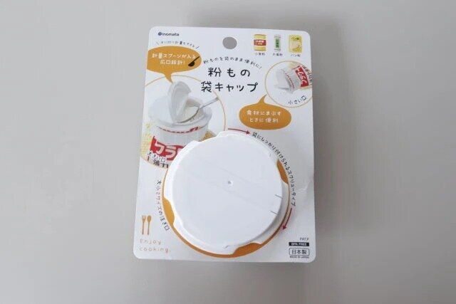 ダイソーの粉もの袋キャップのパッケージ