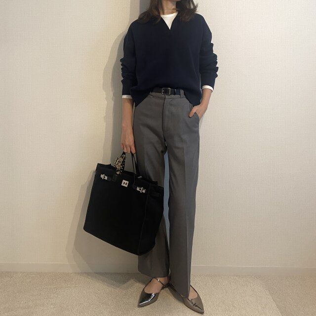 通勤コーデ きれいめパンツとも好相性