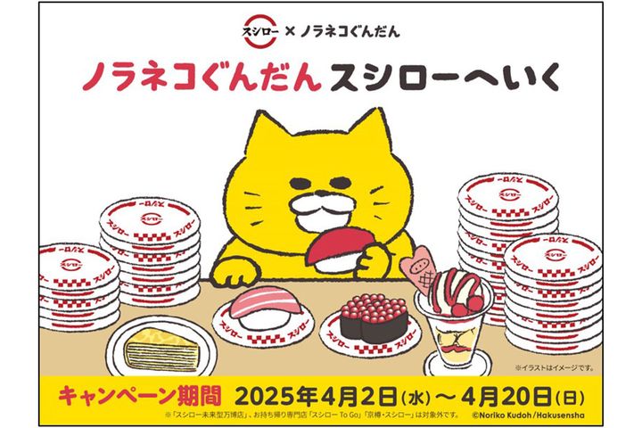 「ノラネコぐんだん」×「スシロー」