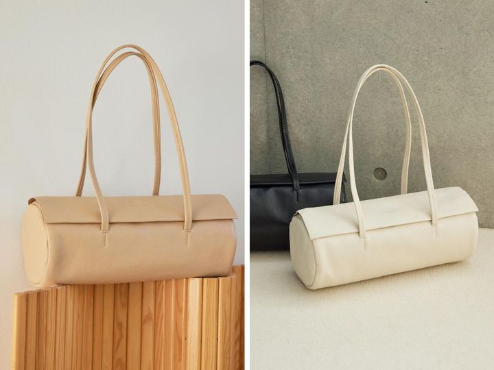 画像: 「横長シリンダーバッグ」[縦13✕横33✕マチ13cm]各￥28,600【ハァウ】 出典：ウィム ガゼット