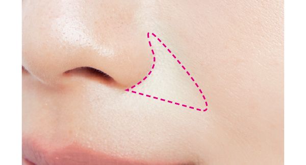 均一になるようぼかす。ここで使うグリーンはくすみトーンが◎。