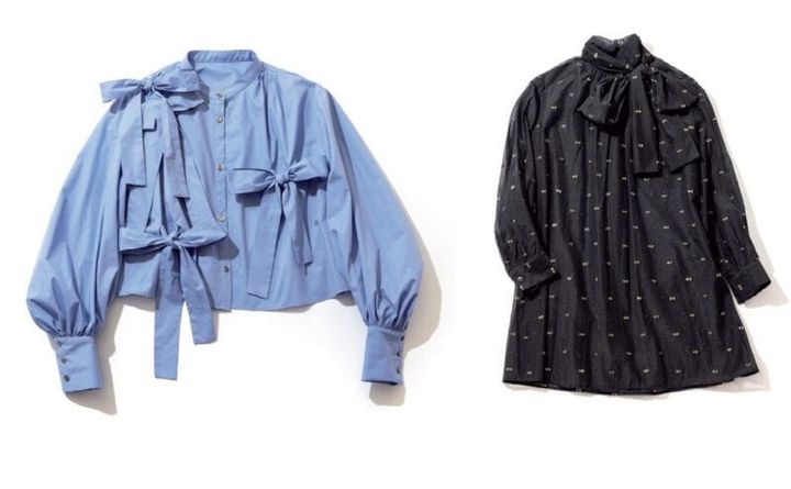 この春おすすめのリボンブラウス